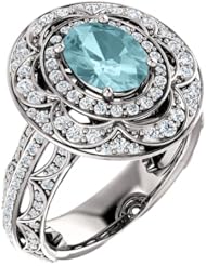 Platinum 8.00x6.00mm Oval Cut Mozambique Blue Paraiba Tourmaline and Diamond Ring -- LIFETIME WARRANTY