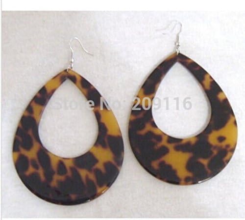 Sea Beach Cellulose Acetate Earrings Tortoise Shell Earrings Water Drop Big Earrings Acetate Earrings