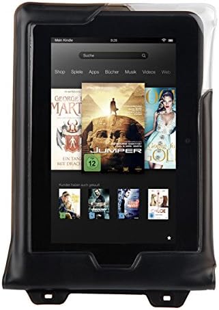 DiCAPac WP-T7 Universal Waterproof Case for Huawei MediaPad M1 8.0 / S7-301w / X1 7.0 / X2 in Black (Double Velcro Locking System; IPX8 Certified Underwater Protection up to 5M; Built-in Airbag Floats & Protects Device; Super Clear Polycarbonate Photo Lens; Included Neck Strap)