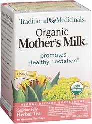 Traditional Medicinals Organic Mother's Milk Herbal Tea, 16-Count Wrapped Tea Bags (Pack of 6)