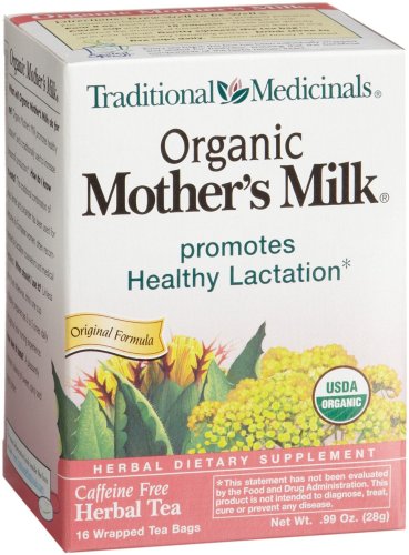 Traditional Medicinals Organic Mother's Milk Herbal Tea, 16-Count Wrapped Tea Bags (Pack of 6)