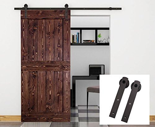 Sumder Carbon Steel 6.6FT Rustic Sliding Barn Door Hardware Kit by Sumder