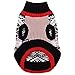 Blueberry Pet Nordic Pattern Inspired Fair Isle Black and White Snowflakes Dog Sweater, Back Length 14