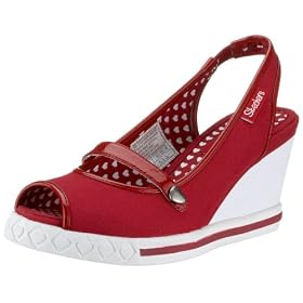 Skechers Cali Women's Girl Friday Canvas Wedge Sling