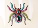 Warhol Color Crystal Rhinestone Spider Adjustable Ring