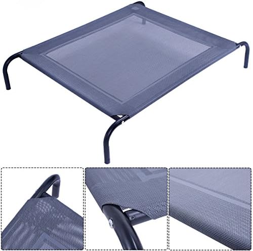 New Large Dog Cat Bed Elevated Pet Cot Indoor Outdoor Camping Steel Frame Mat