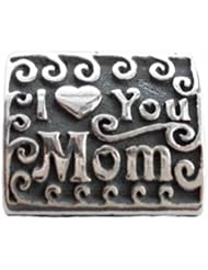 Zable Sterling Silver I Love You Mom Bead Charm BZ-2051