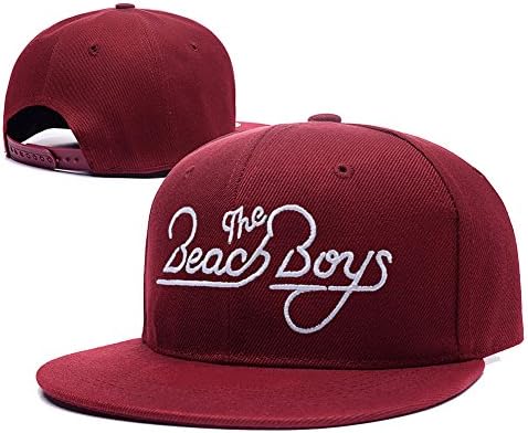 HAIHONG The Beach Boys Rock Band Logo Adjustable snapback Embroidery Hats Caps - Red