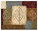 CounterArt Leaf Collage Glass Cutting Board, Multicolor , 15 x 12 Inches