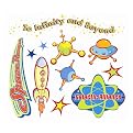 Buzz Lightyear Galaxy Rub-On Room Art Collection