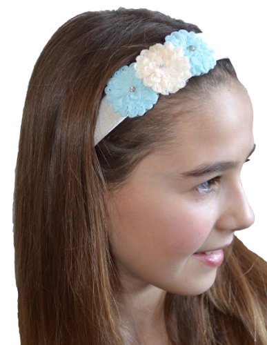 Girls Julia Chiffon Vintage Flower Arch Headband