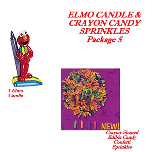 Elmo Cakes - Candles Decorating Package 5 SAVE $0.76 by Wilton, Lucks