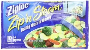 Ziploc Zip'N Steam Cooking Bags, Medium, 10-Count(Pack of 3)