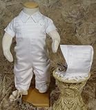 Boys Cotton Sateen Christening Coverall Set