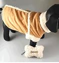 Pooch+plustm Steppin' Out Collection Faux Suede Jacket with Sherpa a Lining - With Toy (Extra Extra Small)