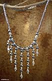 Hematite waterfall necklace, 'Evermore' 0.2 W 16.9 L