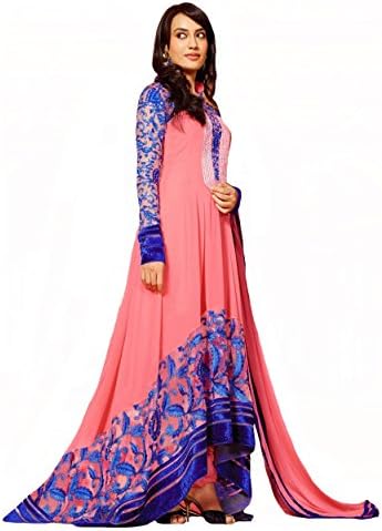 Designer Salwar Suit Peach Color Long Length for Wedding Ceremony RJSE_7285
