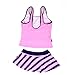 BIKMAN Summer Children Kids Two-Piece Swimsuit Swimwear Swimdress for Girl (Pink, 140(6-8 Years Old))