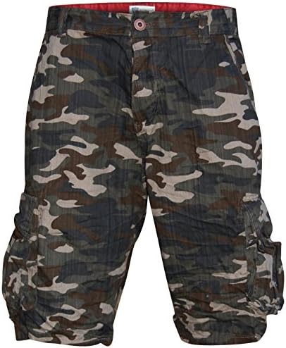 Worior Men's Soft Cotton Camo Cargo Shorts (34)