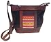 Traditional Leather Purse with Woven Alpaca Design - Black (Size Small)