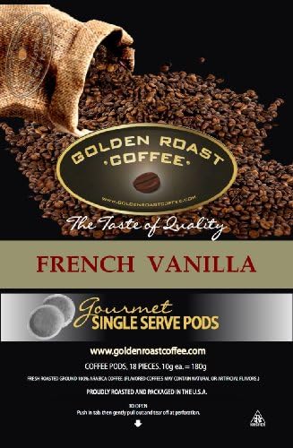 French Vanilla Coffee Pods - 18 Count Box (Fits Senseo)
