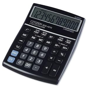 Citizen - Calculatrice de bureau grande dimension - Noir Glossy