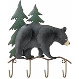 Hanging Hooks Key Rack Rustic Black Bear - Regal Art #R179