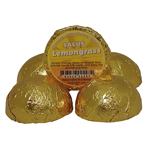 LEMONGRASS 5 PACK SHOWER BOMBS ★ NATURAL Shower Aroma Fizzy ★ Handcrafted in the USA