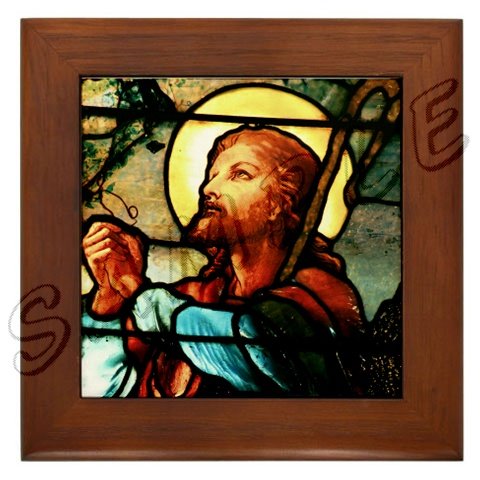 Jesus the Good Shepherd Framed Tile