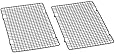 Baker's Secret 1061483 10-by-16-Inch Nonstick Cooling Rack, Set of 2
