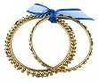 Bracelet - B238 - 2 pc Indian Style Bangle Set (70mm) ~ Gold Tone