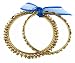 Bracelet - B238 - 2 pc Indian Style Bangle Set (70mm) ~ Gold Tone