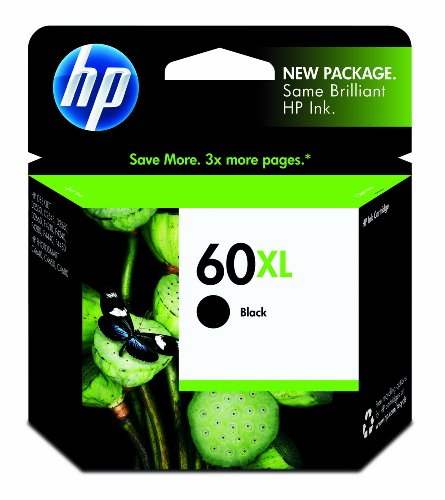 Original HP 60XL Black Ink Cartridge in Retail Packaging