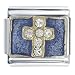 Jewelry : Rhinestone Cross Pugster Italian Charm