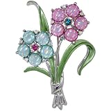 Blue And Pink Flowers Pin