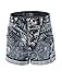 Bienzoe Big Girl's Summer Stretchy High Waist Holes Ripped SnowWash Jean Shorts