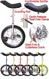 16 Inch Wheel Unicycle Chrome