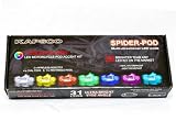 Spider Pod 7 Color Led Accent Light Kit Universal Motorcycle LED Light Kit Fits Harleys, Cruisers, Choppers, Honda cbr, Kawasaki, Yamaha, Suzuki, Custom Motorcycle Engine LED Neon Light Kit -7 Solid Colors 2 Million Colors Fading with 65 Functions- with 2x Wireless Remote