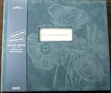 Hallmark Albums EDY1145 Blue Suede Floral Guests Books