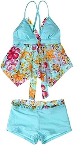 1x SWIMMWEAR New Lovely Girls Fission Boxer Swimsuit K1283 (Blue, L)