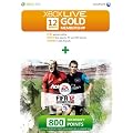 Xbox Live Gold membership for 12 month with 800 bonus points - FIFA 12 branded (Xbox 360)(GAME NOT INCLUDED)