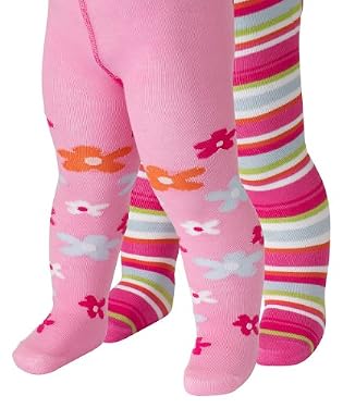2 Pack Flower And Stripe Tights