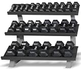 Hampton Urethane Dura-Bell 13 Pair Set, with one 3T-FLT rack