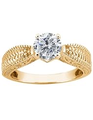 1.00 Ct Round H/I I1 Diamond 14K Yellow Gold Ring