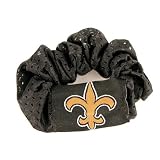 New Orleans Saints Black Hair Scrunchie - Hair Twist - Ponytail Holder