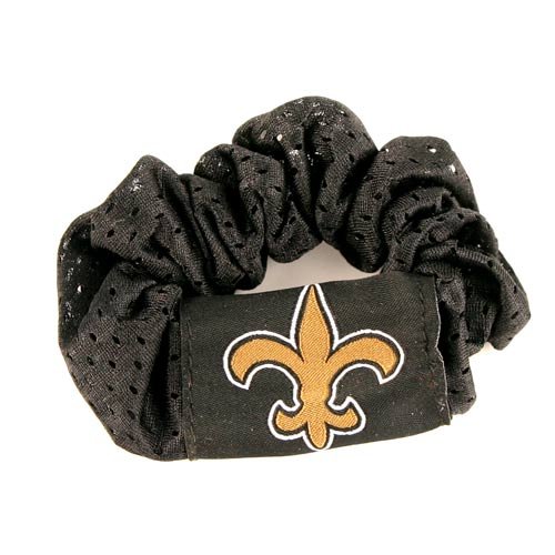 New Orleans Saints Black Hair Scrunchie - Hair Twist - Ponytail Holder