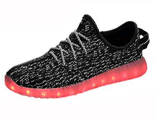 JustCreat 7 Colors LED Luminous Unisex Sneakers Men & Women USB Charging Light Colorful Glowing Leisure Shoes Sprot Shoes