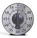 Sunbeam, 91637, 60 Minute Mechanical Timer, Dark Warm Grey/Brushed Stainless Steel
