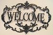 Victorian Welcome Metal Wall Art