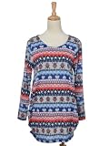 Anna-Kaci Free Size Fun Multicolored Abstract Pixelated Shape Sweater Dress